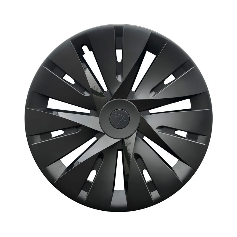 Black Full Cover Wheel Hub Caps for Tesla Model Y 19"
