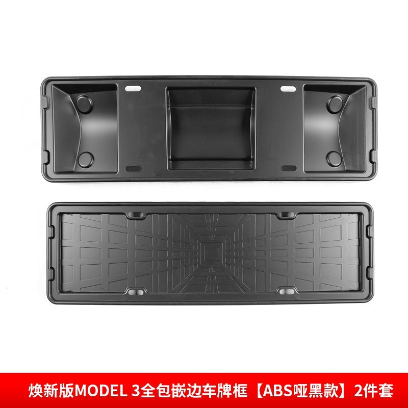 Tesla Model 3 License Plate Frame with Carbon Fiber Design
